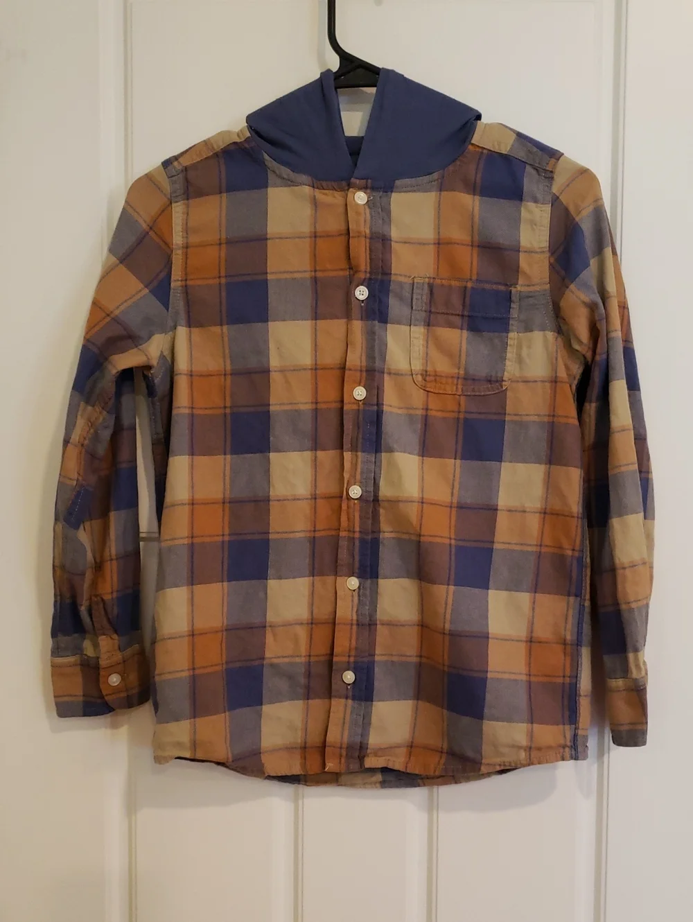 Bundle of Boy's long sleeve button down plaid shirts, Size 12